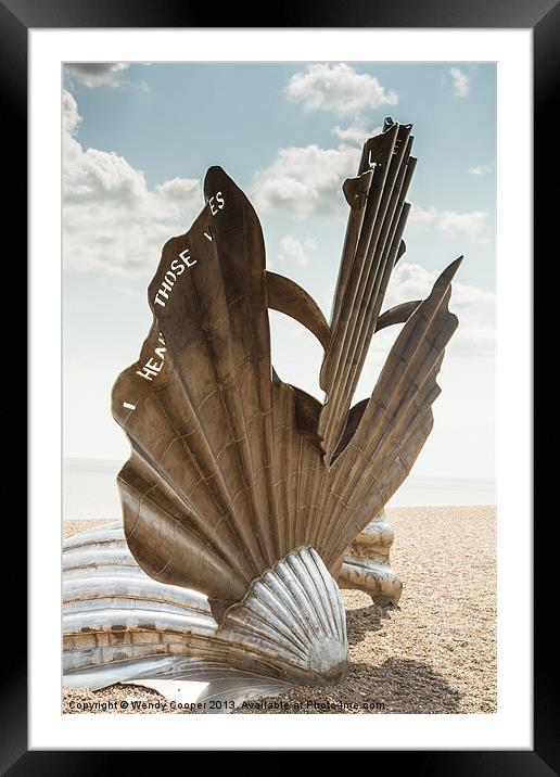 Aldeburgh Scallop Framed Mounted Print by Wendy Cooper
