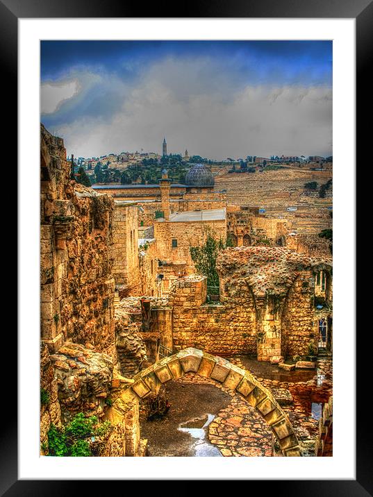Jerusalems Old City Framed Mounted Print by Michael Braham