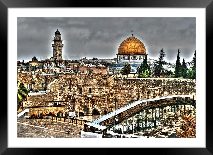 Dome Of The Rock Framed Mounted Print by Michael Braham