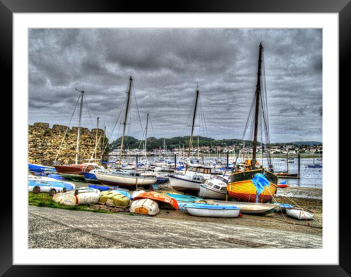 Boats Just Hanging Around Framed Mounted Print by Michael Braham