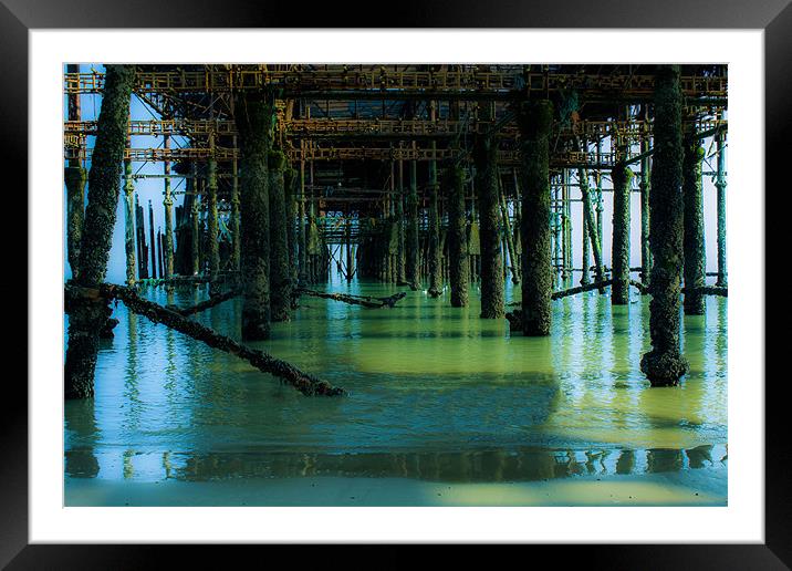 Under Hastings Pier Framed Mounted Print by Aneta Borecka