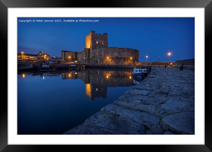 Carrickfergus Castle Framed Mounted Print by Peter Lennon