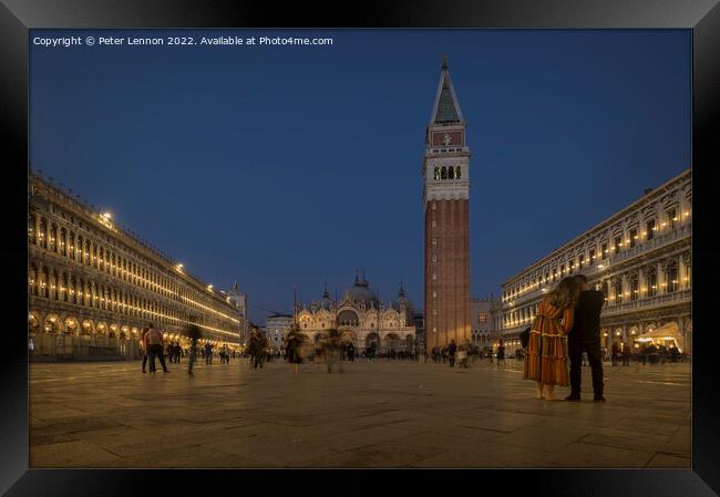 Piazza San Marco Framed Print by Peter Lennon