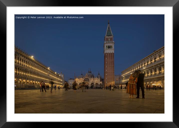 Piazza San Marco Framed Mounted Print by Peter Lennon