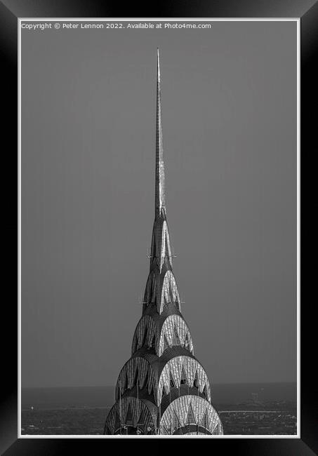 The Chrysler Tower Framed Print by Peter Lennon