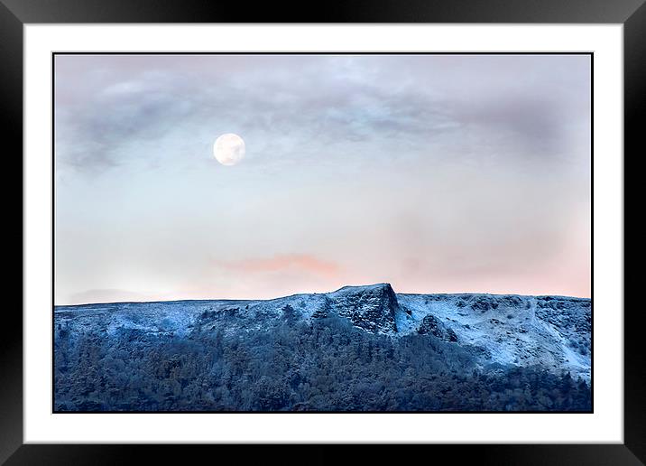 Full Moon Over Cavehill Framed Mounted Print by Peter Lennon