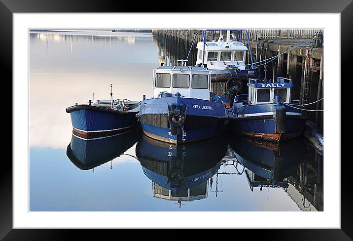 Sally & Vera - the Belfast Tugs Framed Mounted Print by Peter Lennon