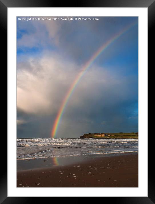  Runkerry Rainbow Framed Mounted Print by Peter Lennon