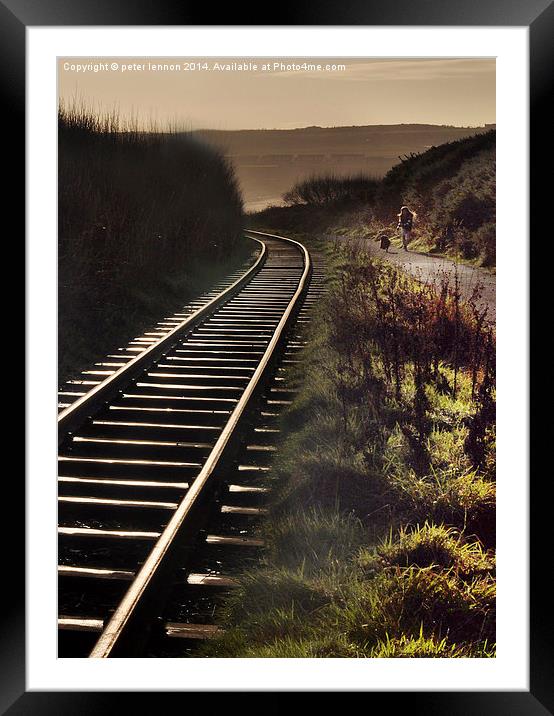  Down The Line Framed Mounted Print by Peter Lennon