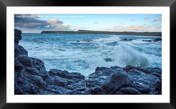  RUNKERRY SEASCAPE Framed Mounted Print by Peter Lennon