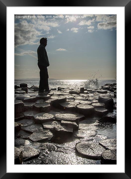 On The Stones Framed Mounted Print by Peter Lennon