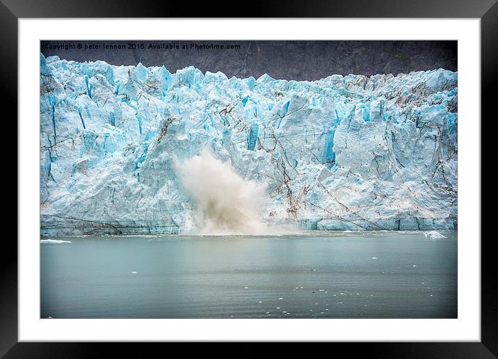  Calving Glacier Framed Mounted Print by Peter Lennon