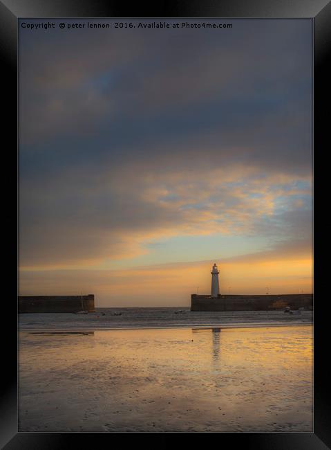 The Lighthouse Framed Print by Peter Lennon