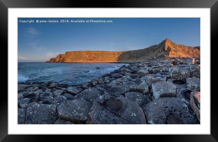 Causeway Panorama Framed Mounted Print by Peter Lennon