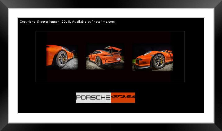 Porsche 911 GT3S Framed Mounted Print by Peter Lennon