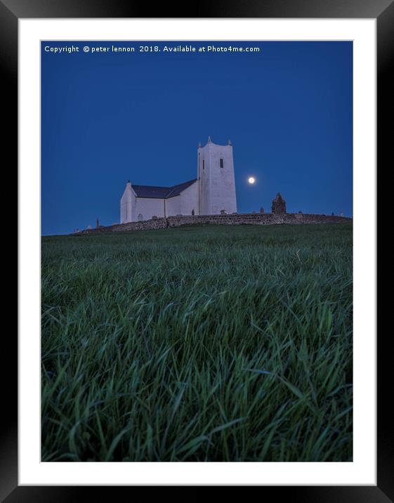 Ballintoy Church of Ireland Framed Mounted Print by Peter Lennon