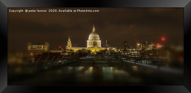 St Pauls Cathedral Framed Print by Peter Lennon