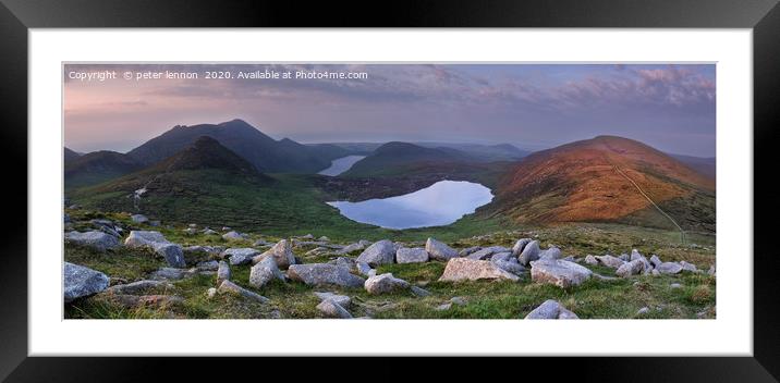 Loughshannagh & Silent Valley Framed Mounted Print by Peter Lennon