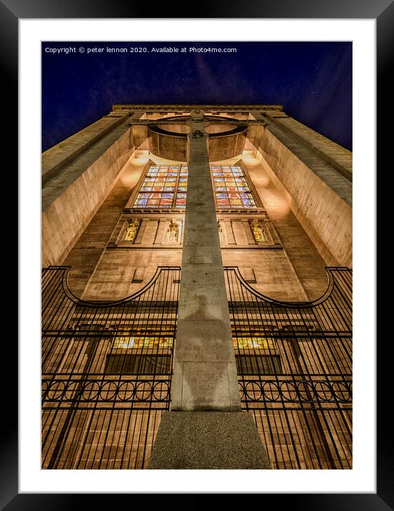 St Annes Cathedral Belfast Framed Mounted Print by Peter Lennon