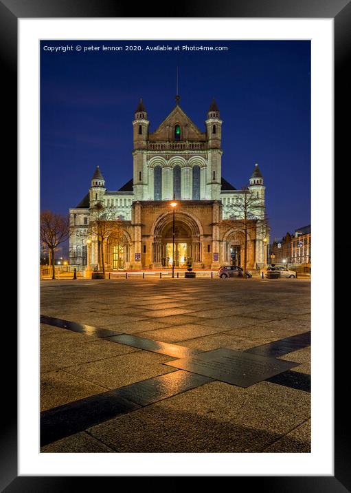 St Annes Cathedral Belfast Framed Mounted Print by Peter Lennon