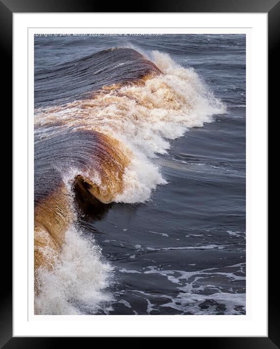 The Arch Wave Framed Mounted Print by Peter Lennon