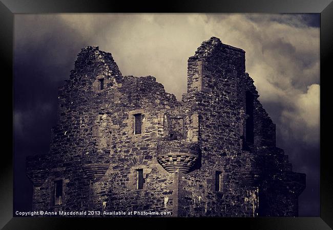 Scalloway Castle, Shetland. Framed Print by Anne Macdonald