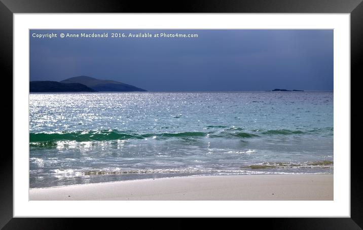 Meal Beach, Burra, Shetland No. 1 Framed Mounted Print by Anne Macdonald