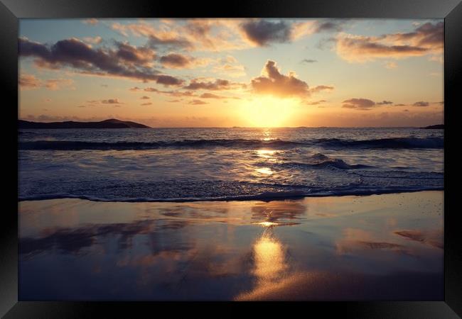 Meal Beach Sunset #1 Framed Print by Anne Macdonald
