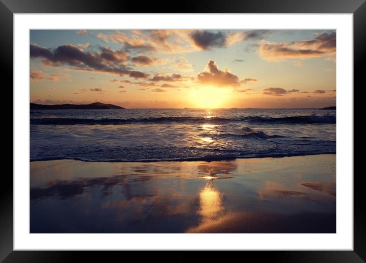 Meal Beach Sunset #1 Framed Mounted Print by Anne Macdonald
