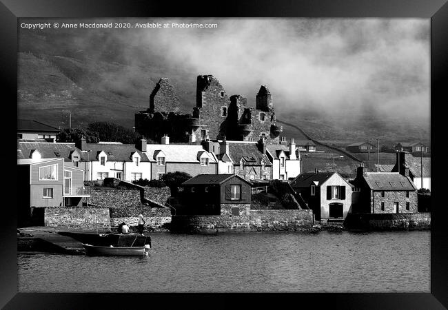 Mist Over Scalloway Castle, Shetland. Framed Print by Anne Macdonald