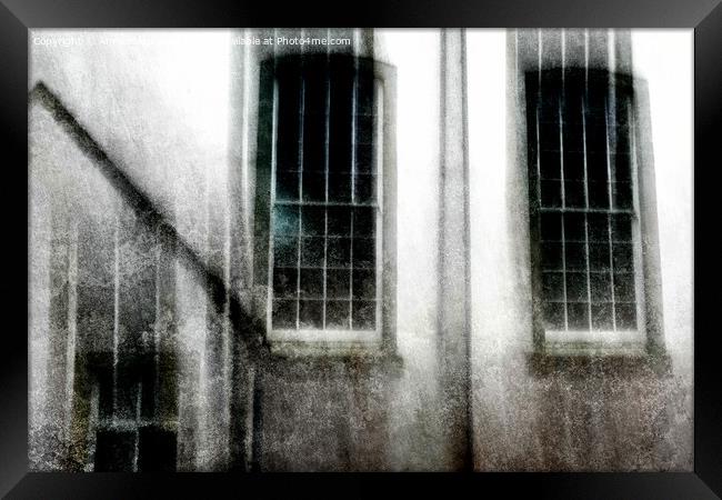 Church Windows Abstract Framed Print by Anne Macdonald
