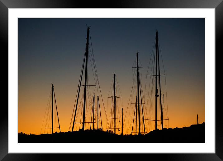 Sunset Sails Framed Mounted Print by Georgie Lilly