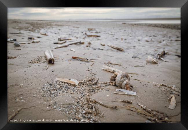 Formby Beach Framed Print by Jon Lingwood