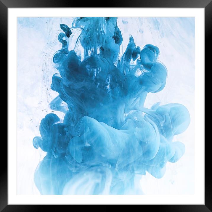 cyan Framed Mounted Print by Silvio Schoisswohl