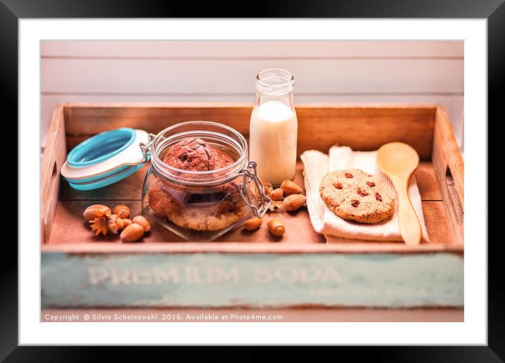 cookies and milk Framed Mounted Print by Silvio Schoisswohl