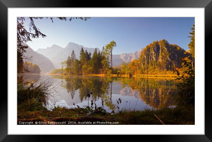 Natural framed lake Framed Mounted Print by Silvio Schoisswohl