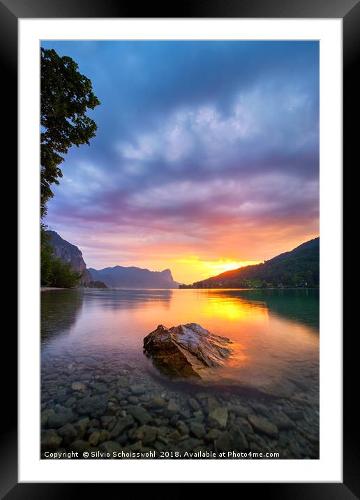 Cloudy sunset Framed Mounted Print by Silvio Schoisswohl