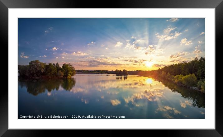 sunrise Framed Mounted Print by Silvio Schoisswohl