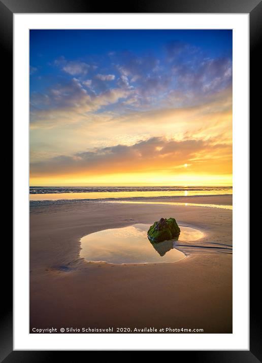 Quiet evening  on the beach Framed Mounted Print by Silvio Schoisswohl
