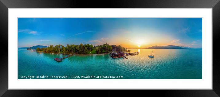 Morning mood at lake Attersee Framed Mounted Print by Silvio Schoisswohl