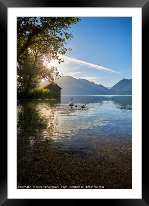 Idyll by the lake Framed Mounted Print by Silvio Schoisswohl