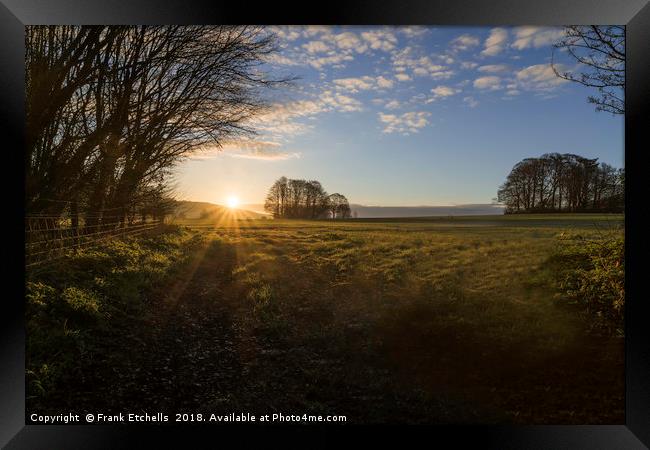 Maiden Bradley Sunrise Framed Print by Frank Etchells