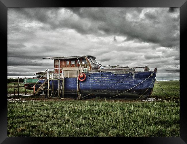 Boat at Sunderland Point Framed Print by Rob Howell