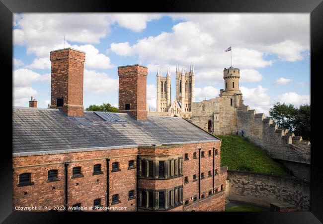 Unveiling the Rich Heritage of Lincoln Castle Framed Print by P D