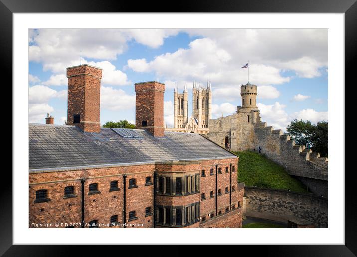Unveiling the Rich Heritage of Lincoln Castle Framed Mounted Print by P D