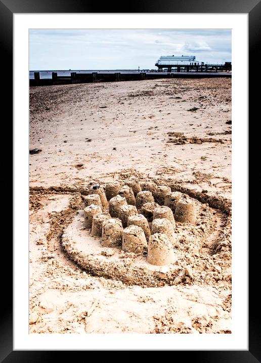 Building Dreams on Cleethorpes Beach Framed Mounted Print by P D