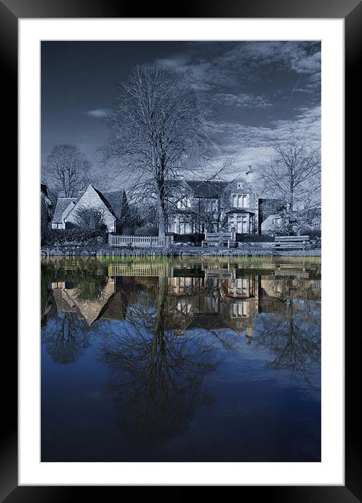 Biddestone Village Pond Framed Mounted Print by Simon Cadby