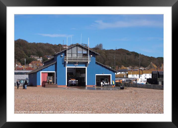 Hastings Lifeboat Station Framed Mounted Print by Christine Kerioak