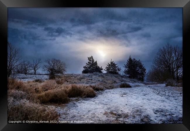 Cold Winter Dawn Framed Print by Christine Kerioak