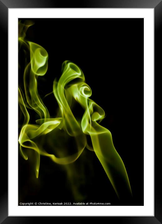 Curls of Smoke Framed Mounted Print by Christine Kerioak